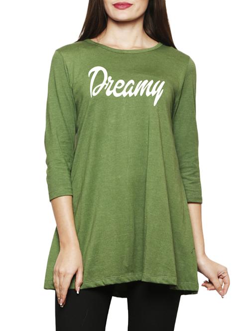 green printed cotton tunic - 14891752 - Very Small Image - 1