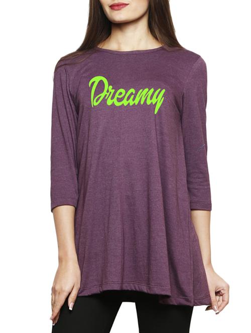 purple printed cotton tunic - 14891766 - Very Small Image - 1