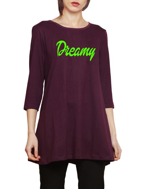 purple printed cotton tunic - 14891784 - Very Small Image - 1