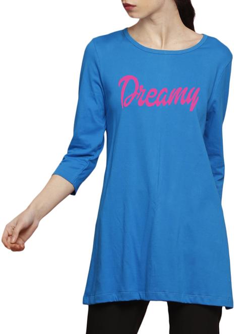 blue printed cotton tunic - 14891793 - Very Small Image - 1