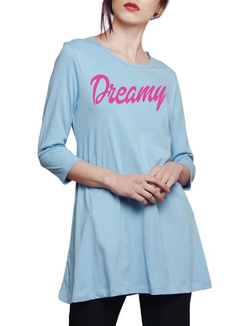 light blue cotton tunic - 14891796 - Very Small Image - 1