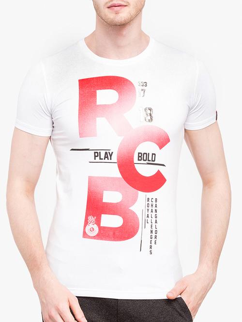 white cotton front print tshirt - 14891823 - Standard Image - 1