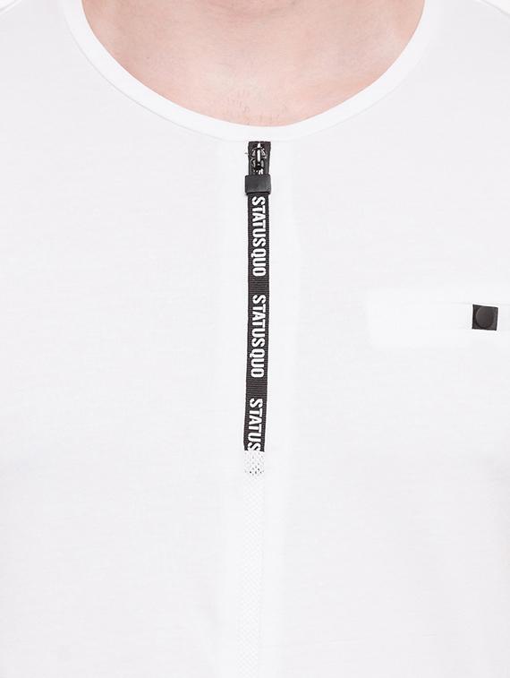 white cotton pocket t-shirt - 14891828 - Zoom Image - 4