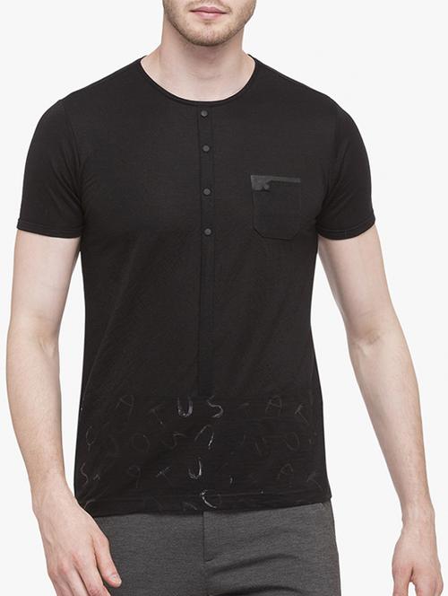 black cotton pocket t-shirt - 14891829 - Very Small Image - 1