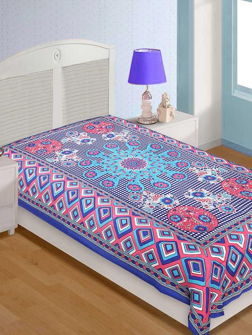 Cotton Traditional Jaipuri Single Bedsheet - 14891875 - Standard Image - 1
