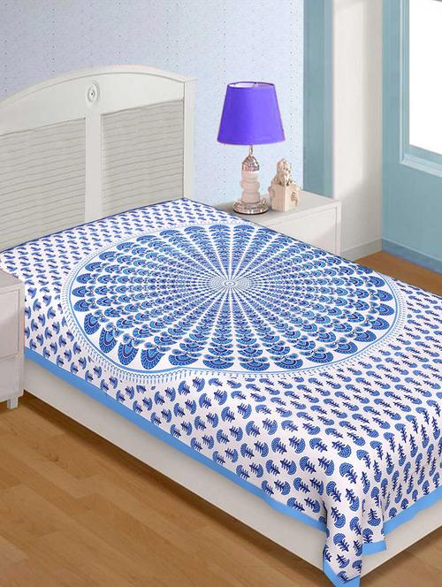 Cotton Traditional Jaipuri Single Bedsheet - 14891878 - Standard Image - 1