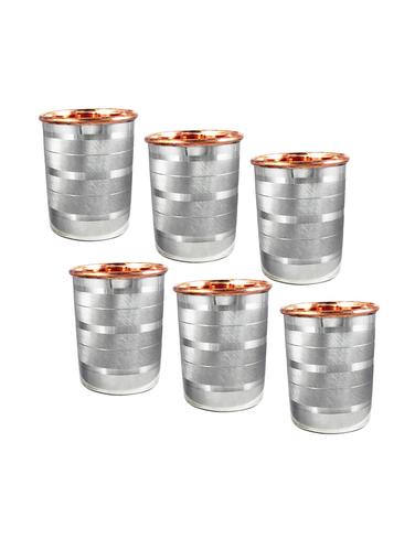 Steel Copper Glass Set of 6 Pcs - 14892308 - Very Small Image - 1