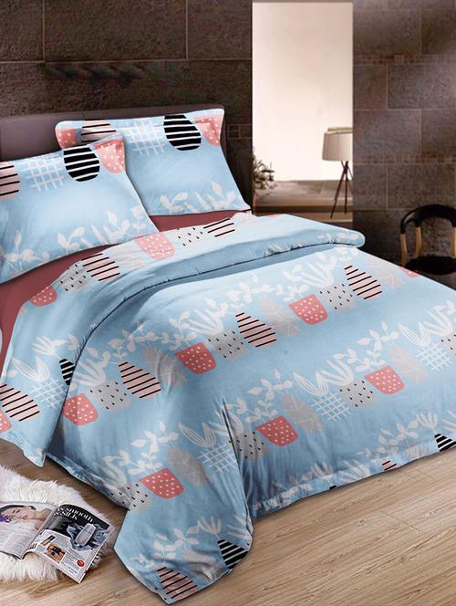 Glace Cotton Double Bedsheet with 2 pillow covers - 14893116 - Standard Image - 1