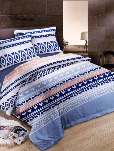 Glace Cotton Double Bedsheet with 2 pillow covers - 14893123 - Very Small Image - 1