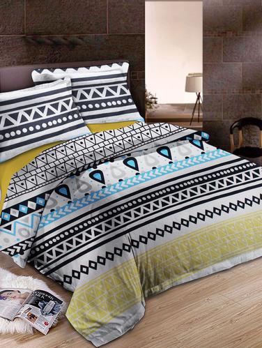 Glace Cotton Double Bedsheet with 2 pillow covers - 14893136 - Very Small Image - 1