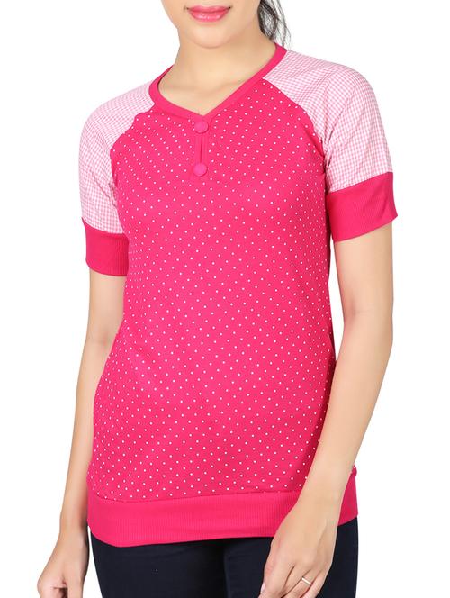 pink printed tee - 14893155 - Very Small Image - 1