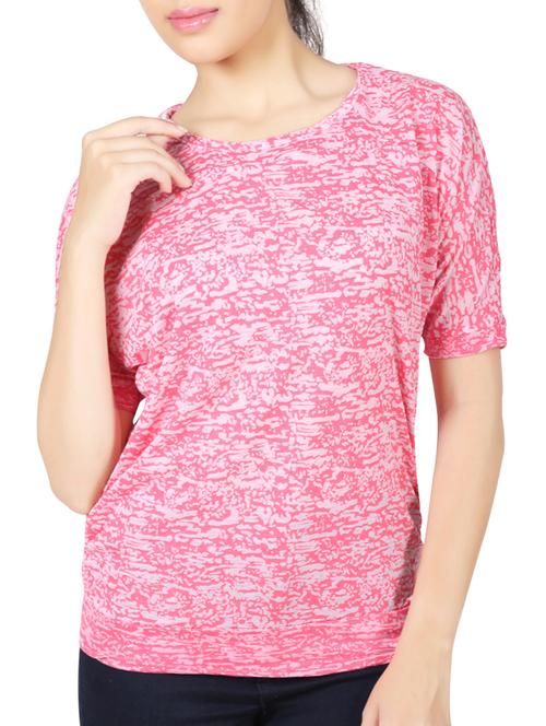 pink cotton printed tee - 14893179 - Very Small Image - 1