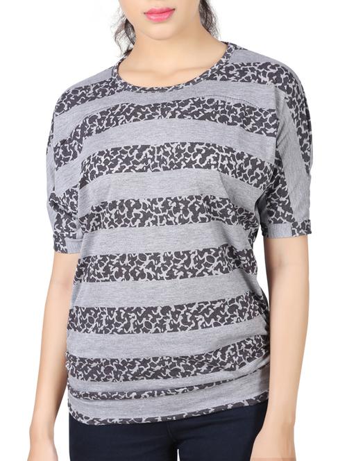 grey printed tee - 14893181 - Very Small Image - 1