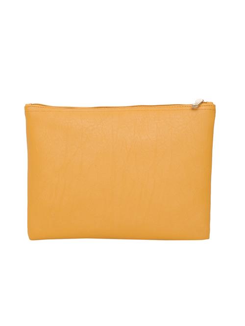 yellow leatherette regular pouch - 14893311 - Standard Image - 1
