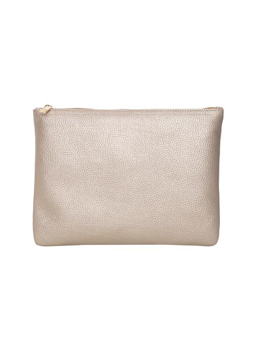 gold leatherette regular pouch - 14893312 - Standard Image - 1