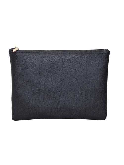 black leatherette regular pouch - 14893314 - Standard Image - 1