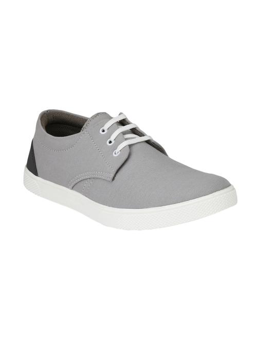 grey Canvas lace up sneaker - 14893357 - Standard Image - 1