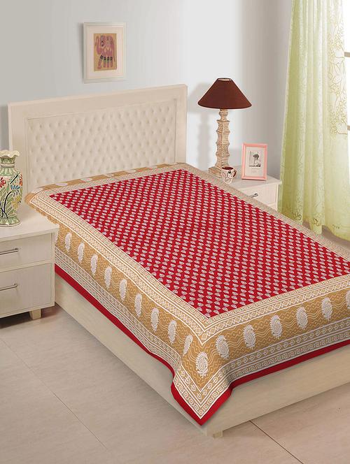 Ethnic Print Cotton Single Bedsheet - 14893398 - Standard Image - 1