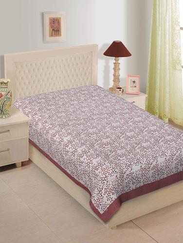 Ethnic Print Cotton Single Bedsheet - 14893407 - Very Small Image - 1