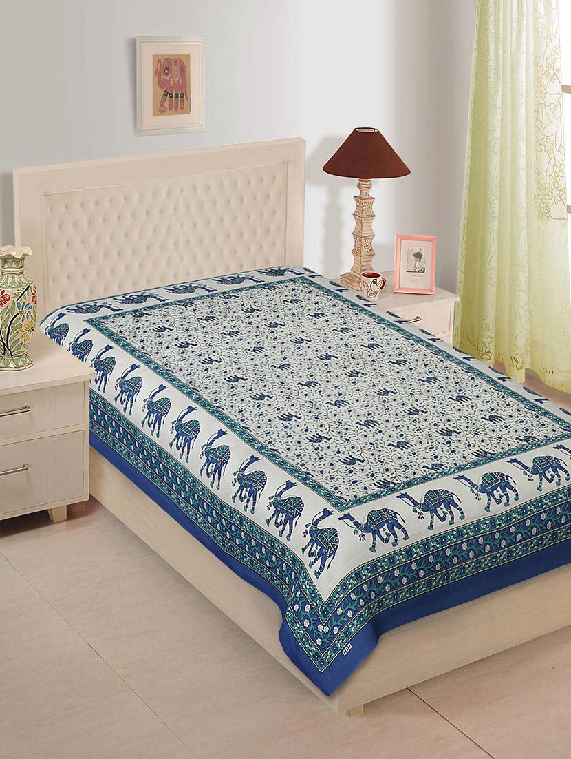 Ethnic Print Cotton Single Bedsheet - 14893411 - Zoom Image - 1