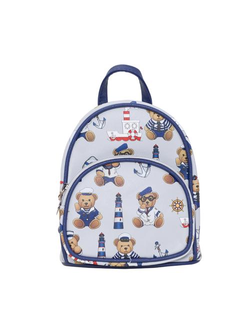 grey leatherette regular backpack - 14893456 - Standard Image - 1