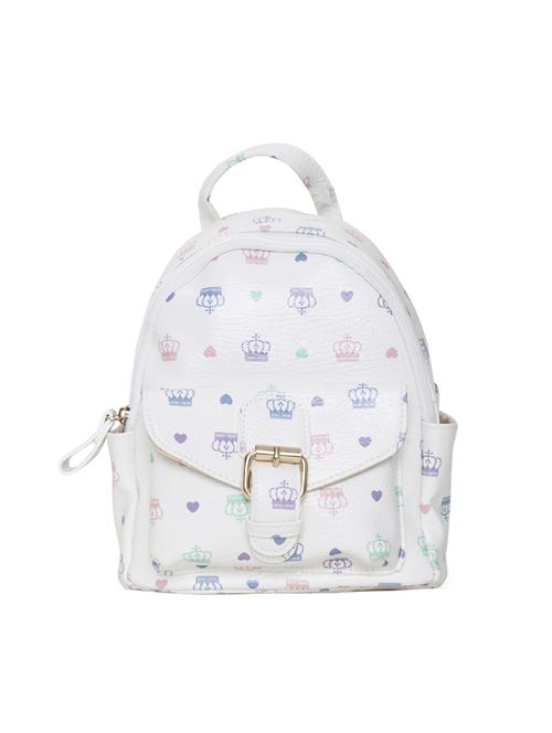 white leatherette regular backpack - 14893459 - Very Small Image - 1