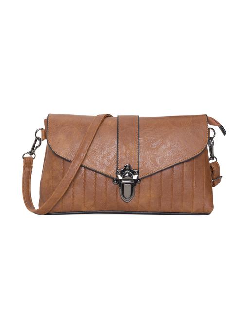 tan leatherette regular sling bag - 14893470 - Very Small Image - 1