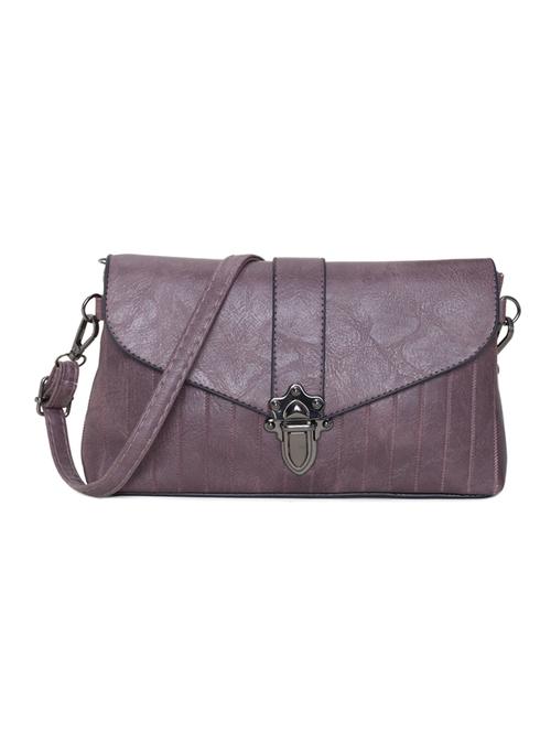 purple leatherette regular sling bag - 14893471 - Very Small Image - 1