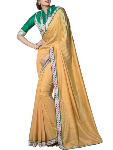 Liva bordered saree with blouse - 14893499 - Very Small Image - 1
