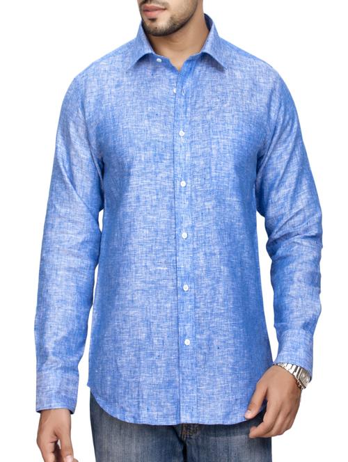 blue cotton casual shirt - 14893528 - Standard Image - 1