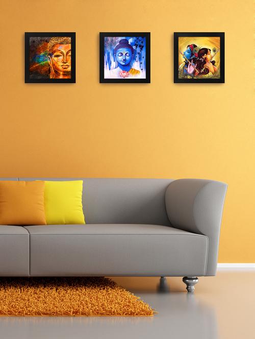 Beautifully printed wooden frames for living room, Bedroom, Drawing Room, Office Painting - Set Of 3 - 14893541 - Standard Image - 1