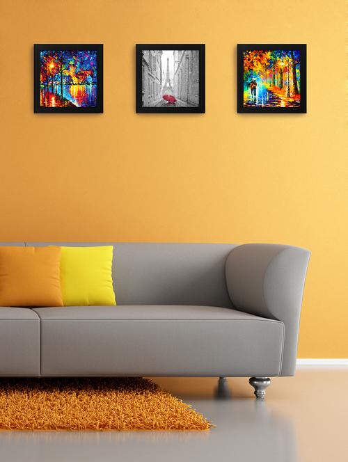 Beautifully printed wooden frames for living room, Bedroom, Drawing Room, Office Painting - Set Of 3 - 14893542 - Very Small Image - 1