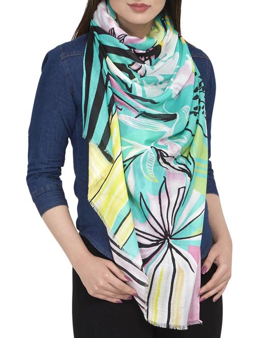 blue viscose stole - 14893579 - Standard Image - 1