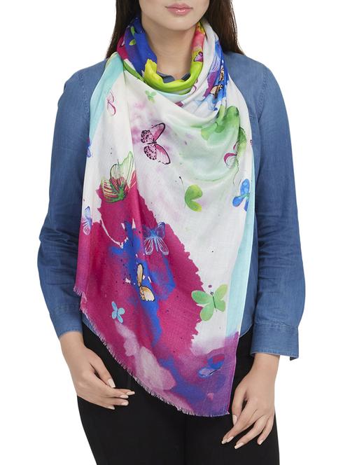 white viscose scarf - 14893583 - Very Small Image - 1