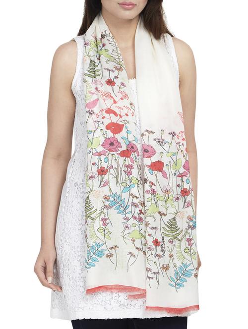 white viscose scarf - 14893585 - Very Small Image - 1