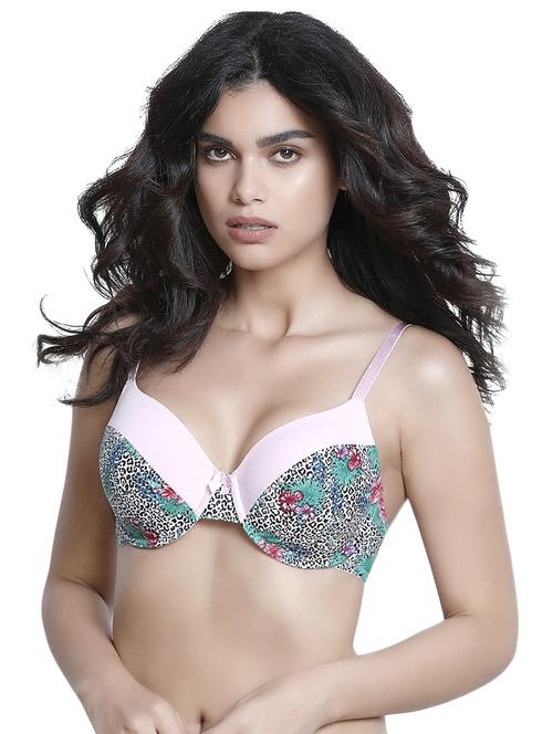 multi colored printed t-shirt bra - 14893634 - Standard Image - 1
