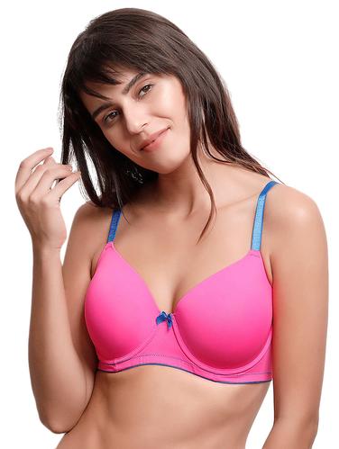 pink solid t-shirt bra - 14893637 - Very Small Image - 1