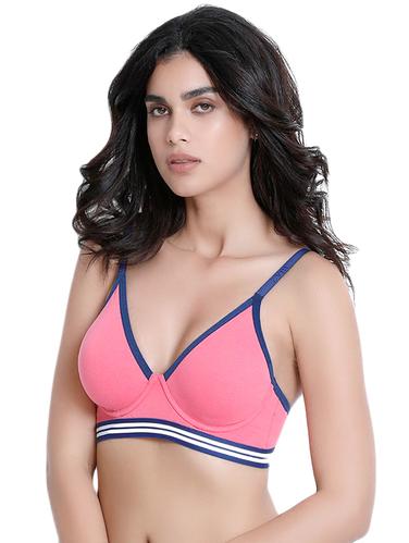 pink solid bra - 14893660 - Very Small Image - 1