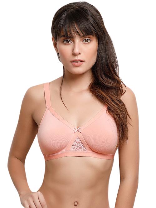 Orange cotton solid bra - 14893678 - Very Small Image - 1