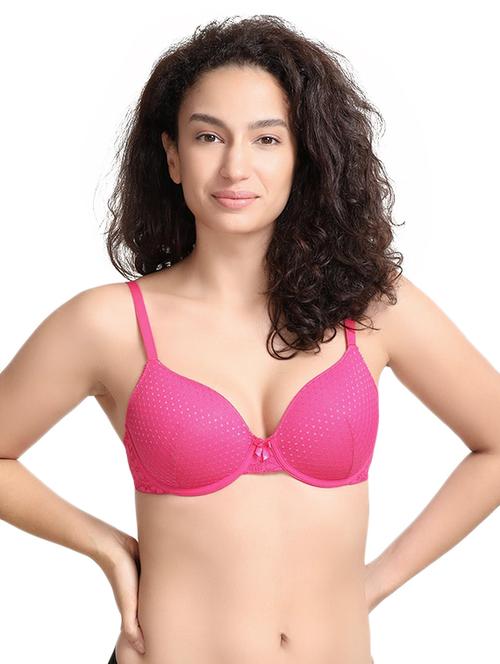 pink solid t-shirt bra - 14893706 - Very Small Image - 1