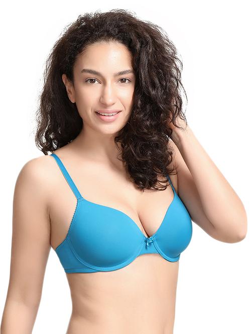blue solid t-shirt bra - 14893709 - Very Small Image - 1