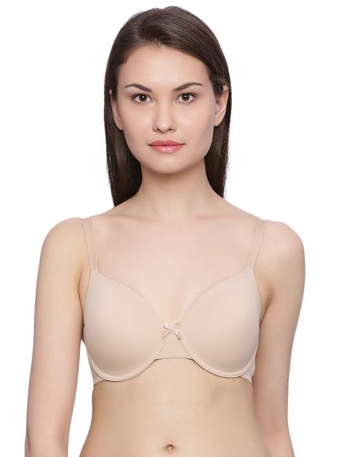 beige solid t-shirt bra - 14893718 - Standard Image - 1
