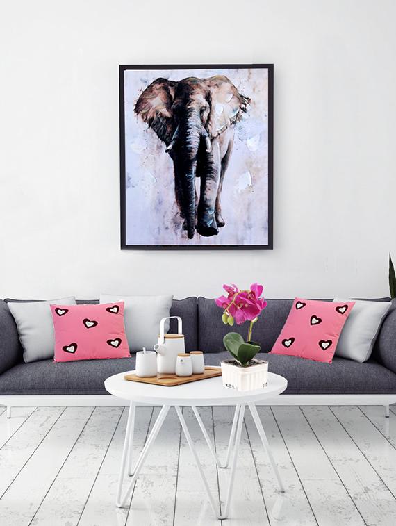 Canvas Elephant Portrait Wall Painting - 14893942 - Zoom Image - 1