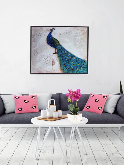 Shinny Bue Shade Peacock Canvas Painting - 14893948 - Standard Image - 1