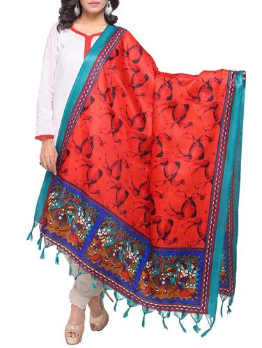 red art silk printed dupatta - 14894035 - Very Small Image - 1