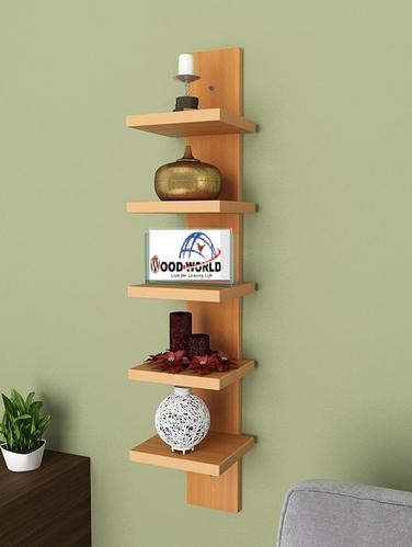 Mdf Floating Wall Shelf Rack Curve Shape 5 Tier - 14894252 - Very Small Image - 1