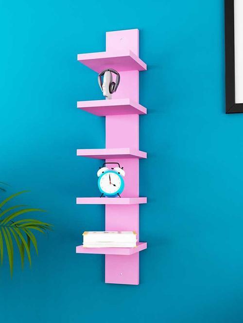 Mdf Floating Wall Shelf Rack Curve Shape 5 Tier - 14894255 - Standard Image - 1