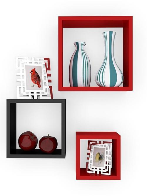 Wooden Nesting Square Wall Shelf Set of 3 - 14894301 - Standard Image - 1
