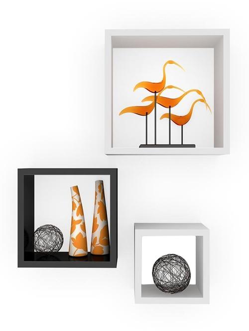 Wooden Nesting Square Wall Shelf Set of 3 - 14894302 - Standard Image - 1
