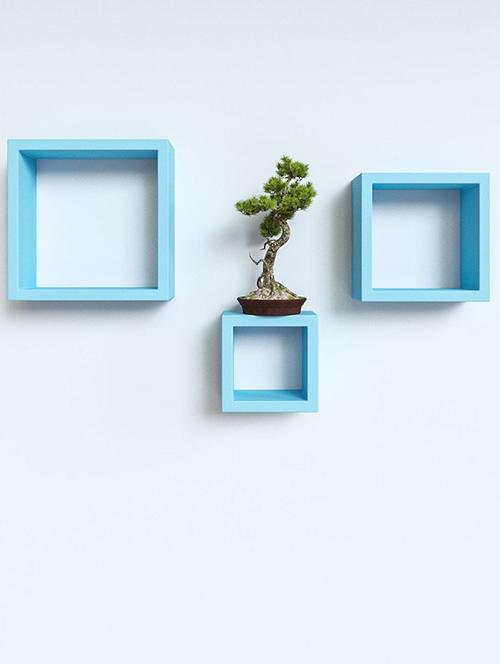Wooden Nesting Square Wall Shelf Set of 3 - 14894303 - Standard Image - 1